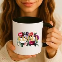Kamala Harris 2024 Cute Beautiful Floral Flowers Coffee Mug thumb 3