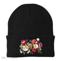 Kamala Harris 2024 Cute Beautiful Floral Flowers Beanie thumb 0