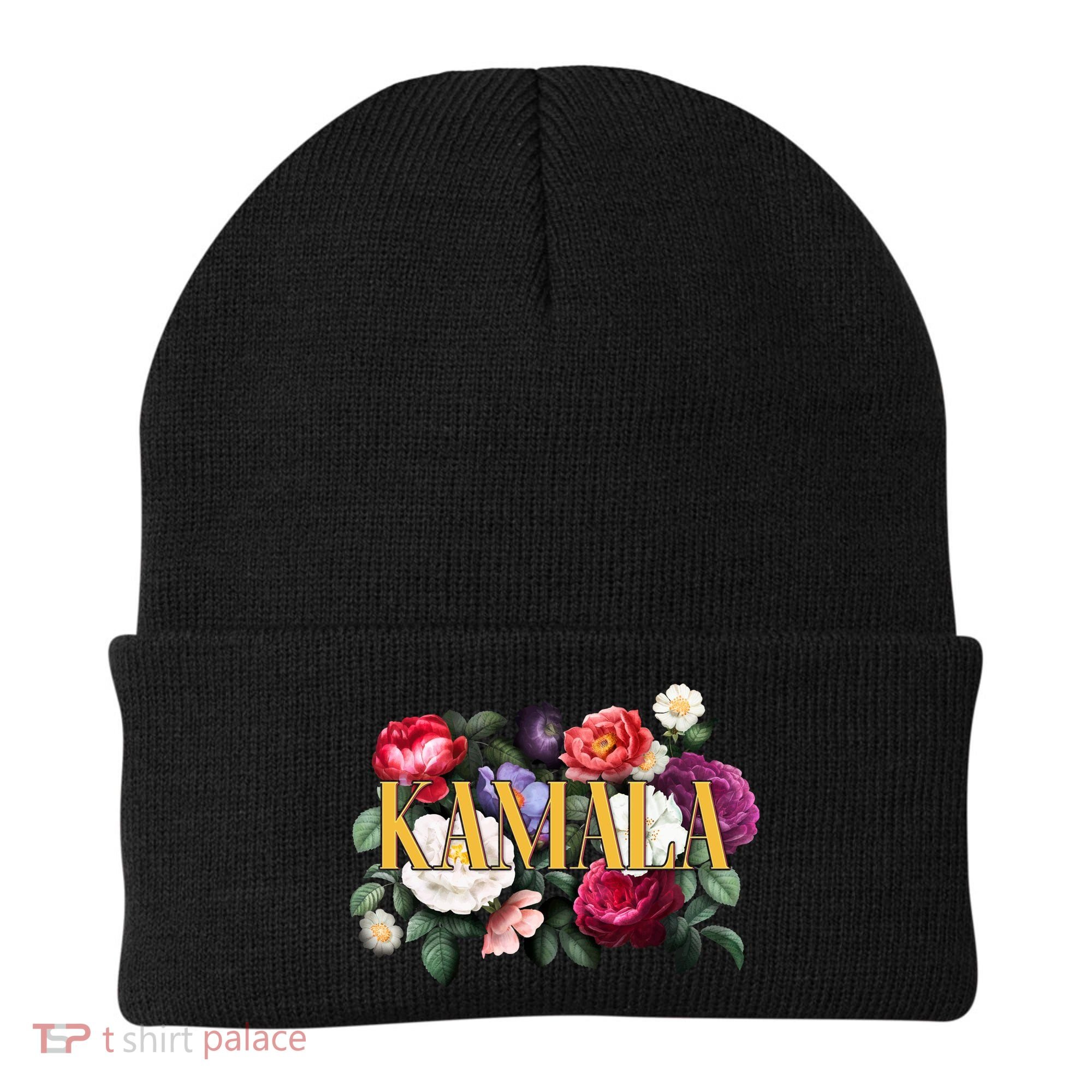 Kamala Harris 2024 Cute Beautiful Floral Flowers Beanie