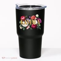 Kamala Harris 2024 Cute Beautiful Floral Flowers Tumbler thumb 0