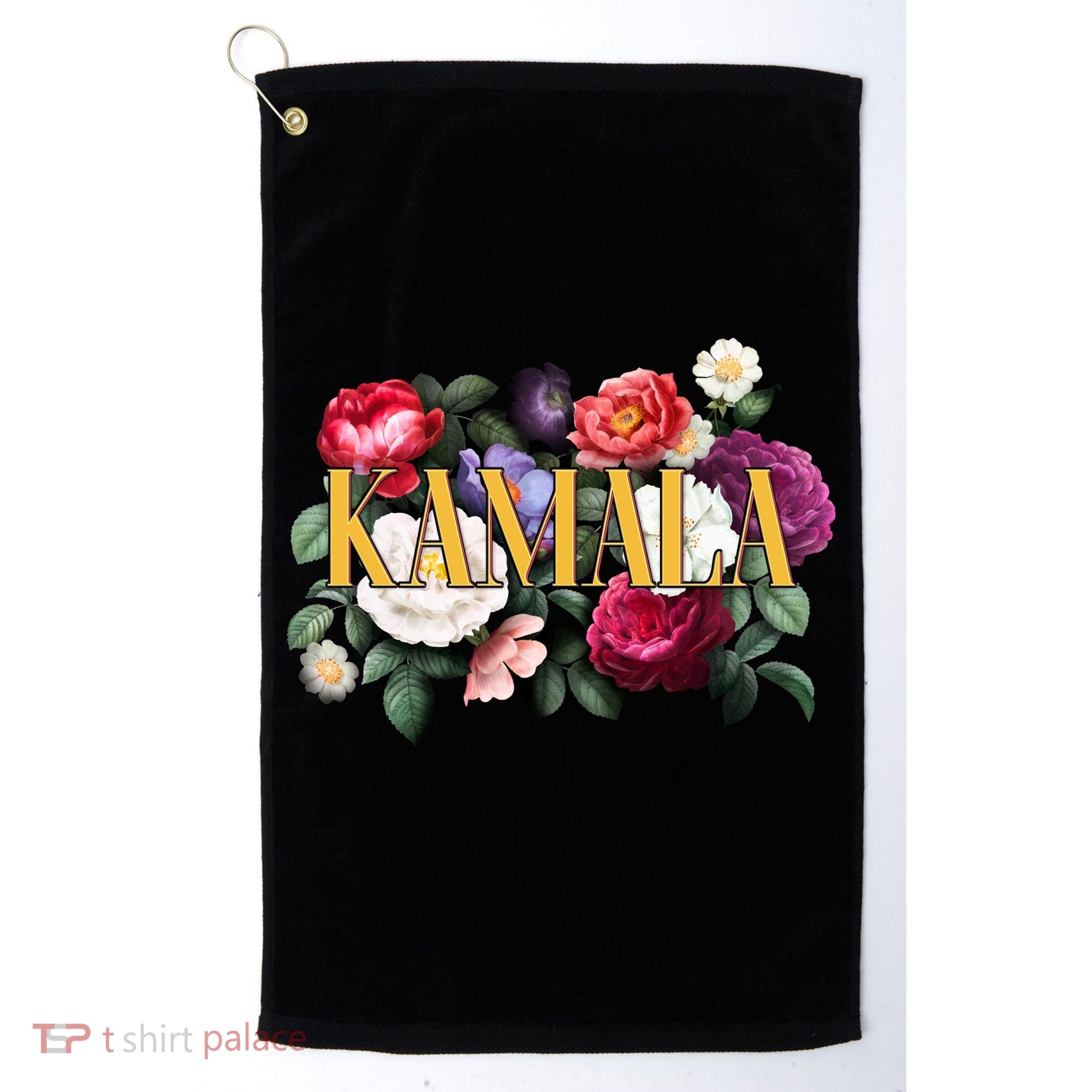 Kamala Harris 2024 Cute Beautiful Floral Flowers Golf Towel