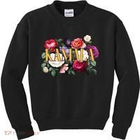 Kamala Harris 2024 Cute Beautiful Floral Flowers Kids Sweatshirt thumb 0