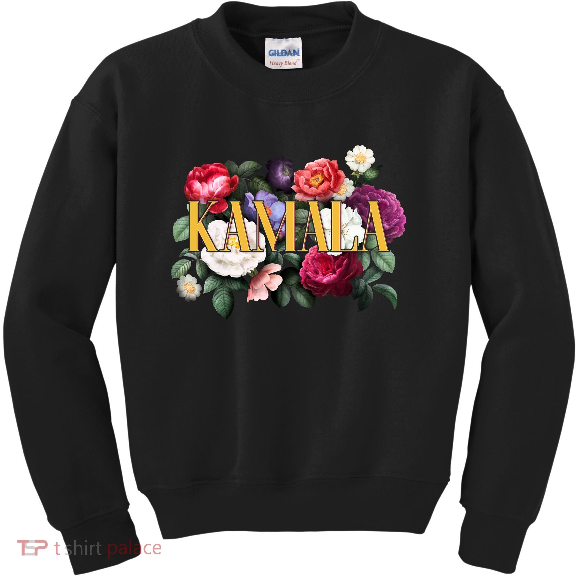 Kamala Harris 2024 Cute Beautiful Floral Flowers Kids Sweatshirt