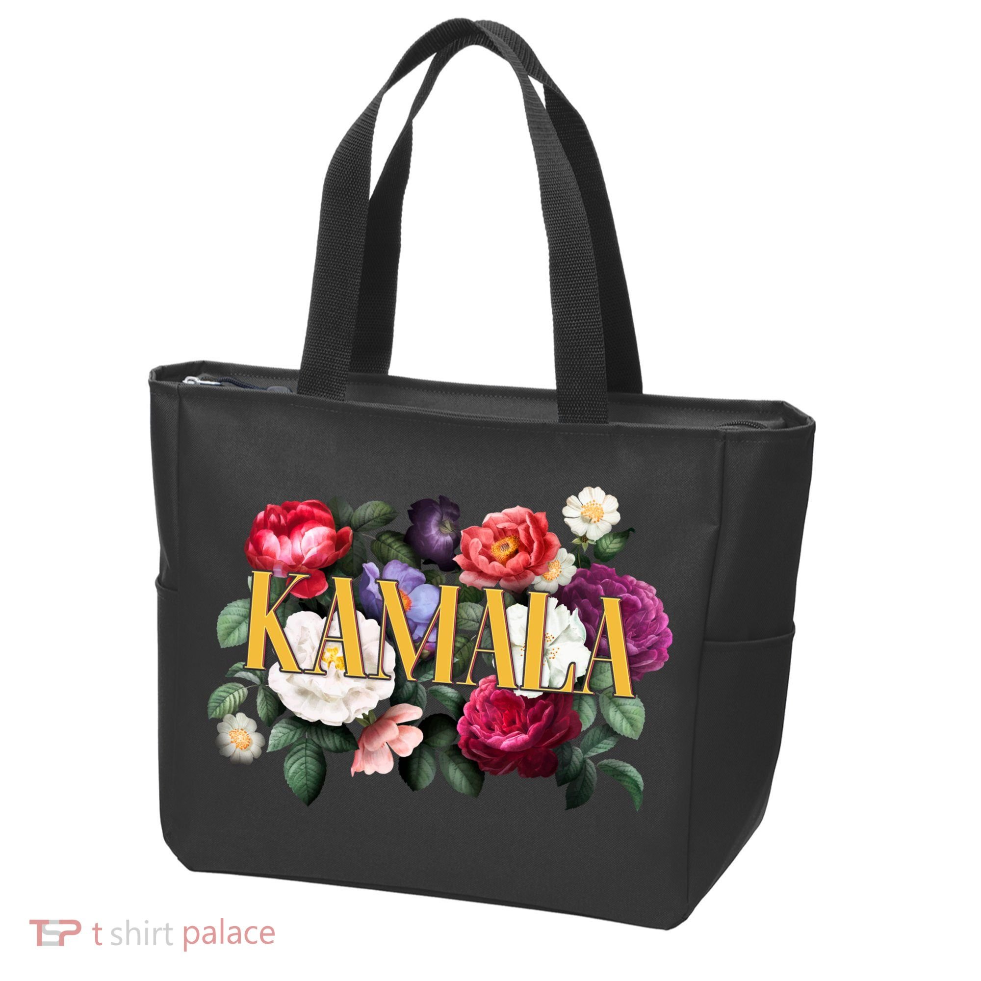 Kamala Harris 2024 Cute Beautiful Floral Flowers Tote Bag
