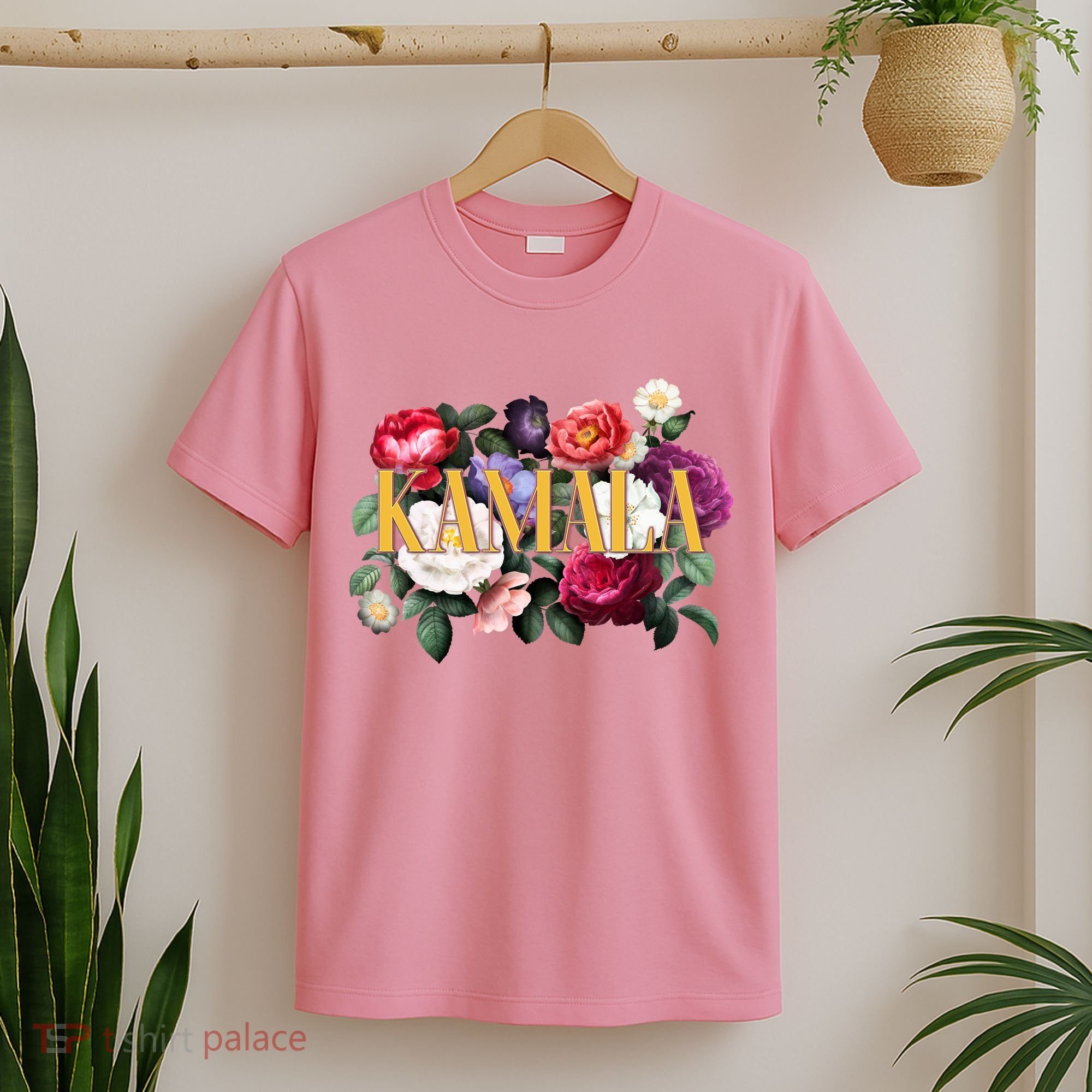 Kamala Harris 2024 Cute Beautiful Floral Flowers T-Shirt