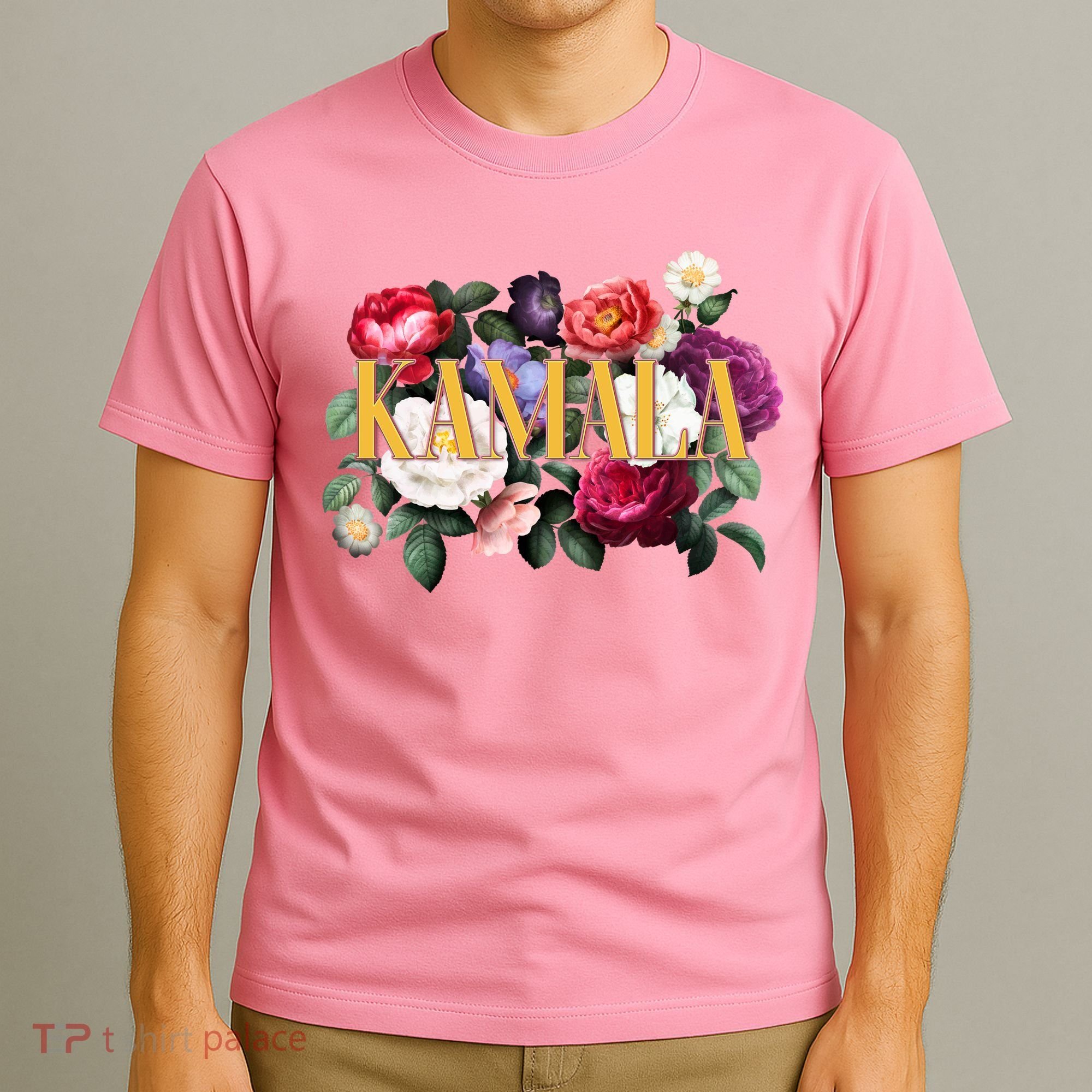 Kamala Harris 2024 Cute Beautiful Floral Flowers T-Shirt