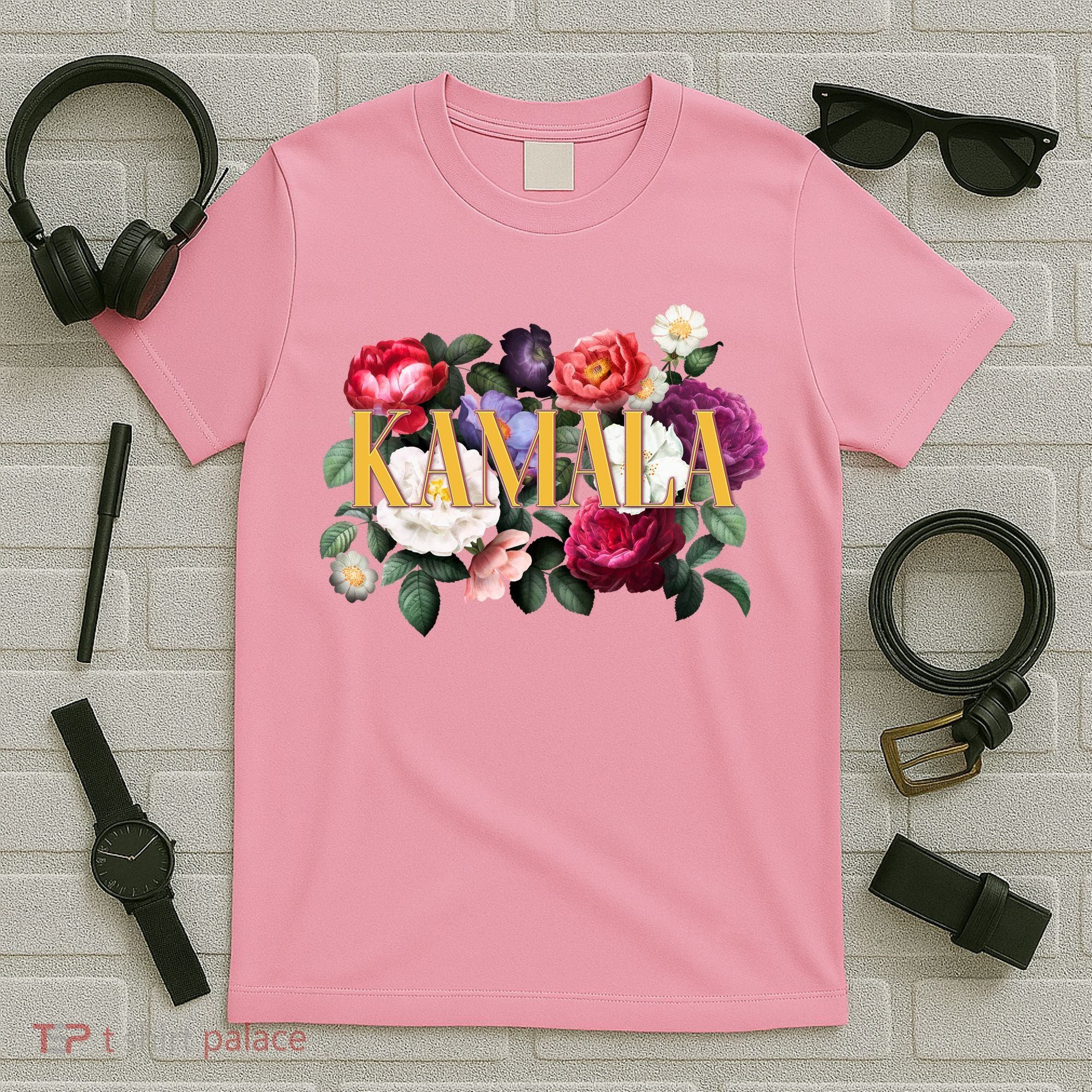 Kamala Harris 2024 Cute Beautiful Floral Flowers T-Shirt