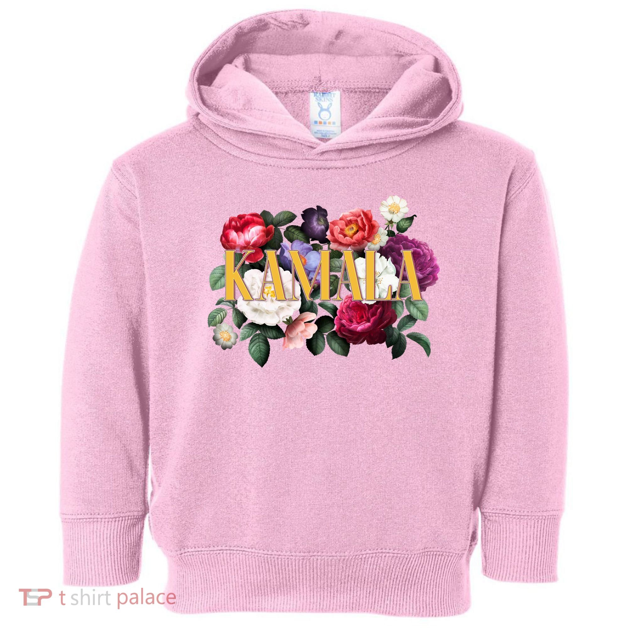 Kamala Harris 2024 Cute Beautiful Floral Flowers Toddler Hoodie