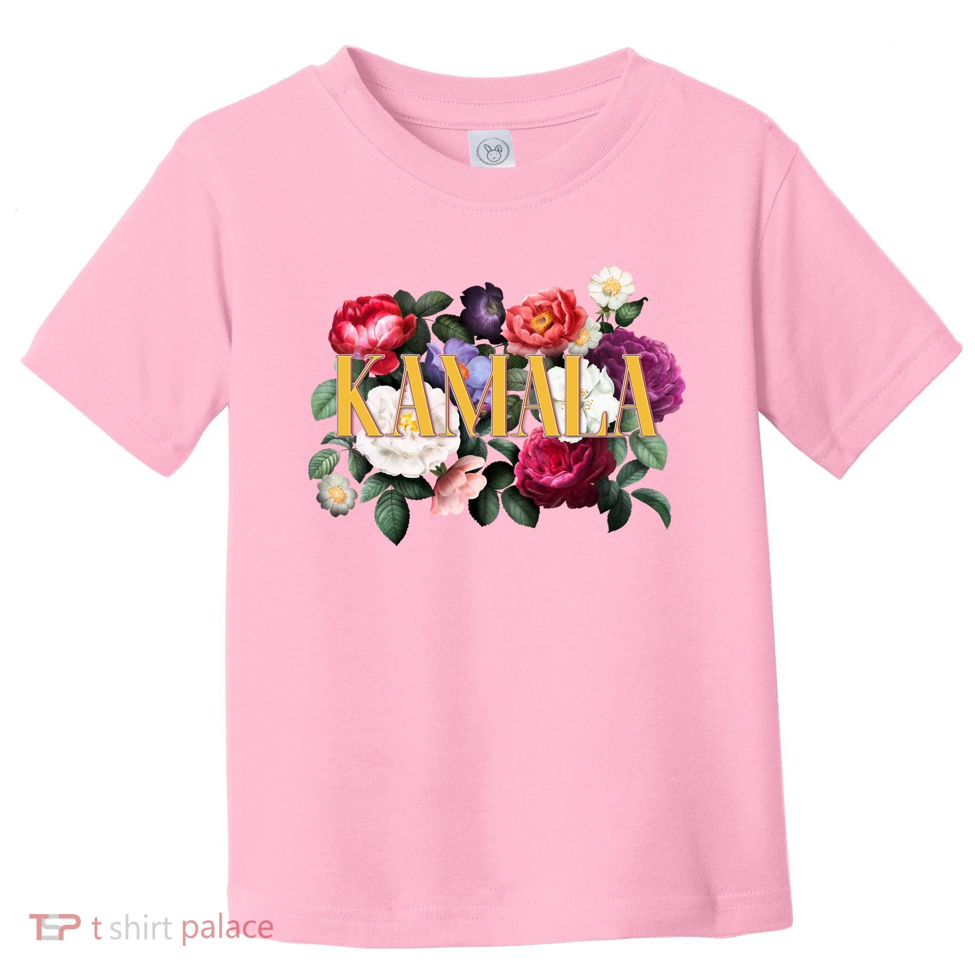 Kamala Harris 2024 Cute Beautiful Floral Flowers Toddler T-Shirt