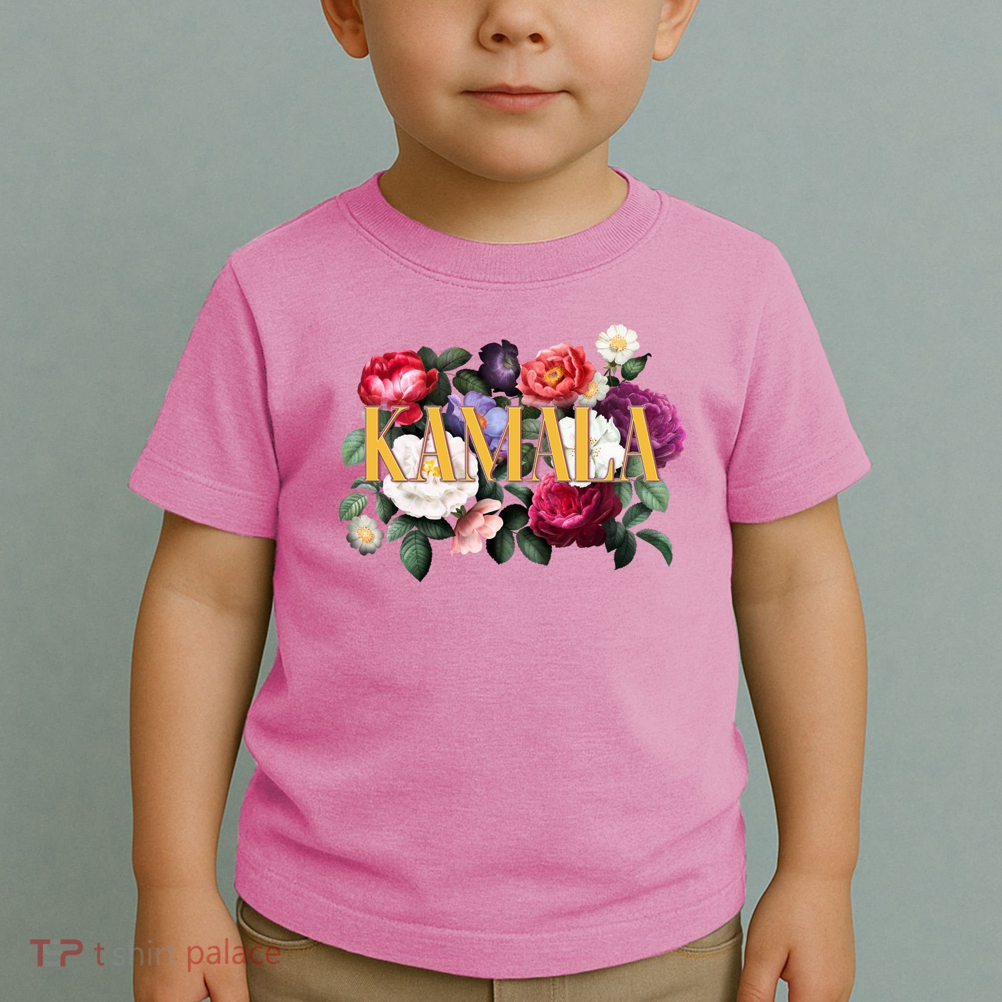 Kamala Harris 2024 Cute Beautiful Floral Flowers Toddler T-Shirt