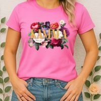 Kamala Harris 2024 Cute Beautiful Floral Flowers Women's T-Shirt thumb 2