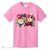 Kamala Harris 2024 Cute Beautiful Floral Flowers Kids T-Shirt thumb 0