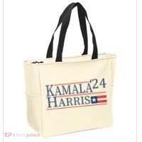 Kamala Harris 2024 Raglan Tote Bag thumb 2