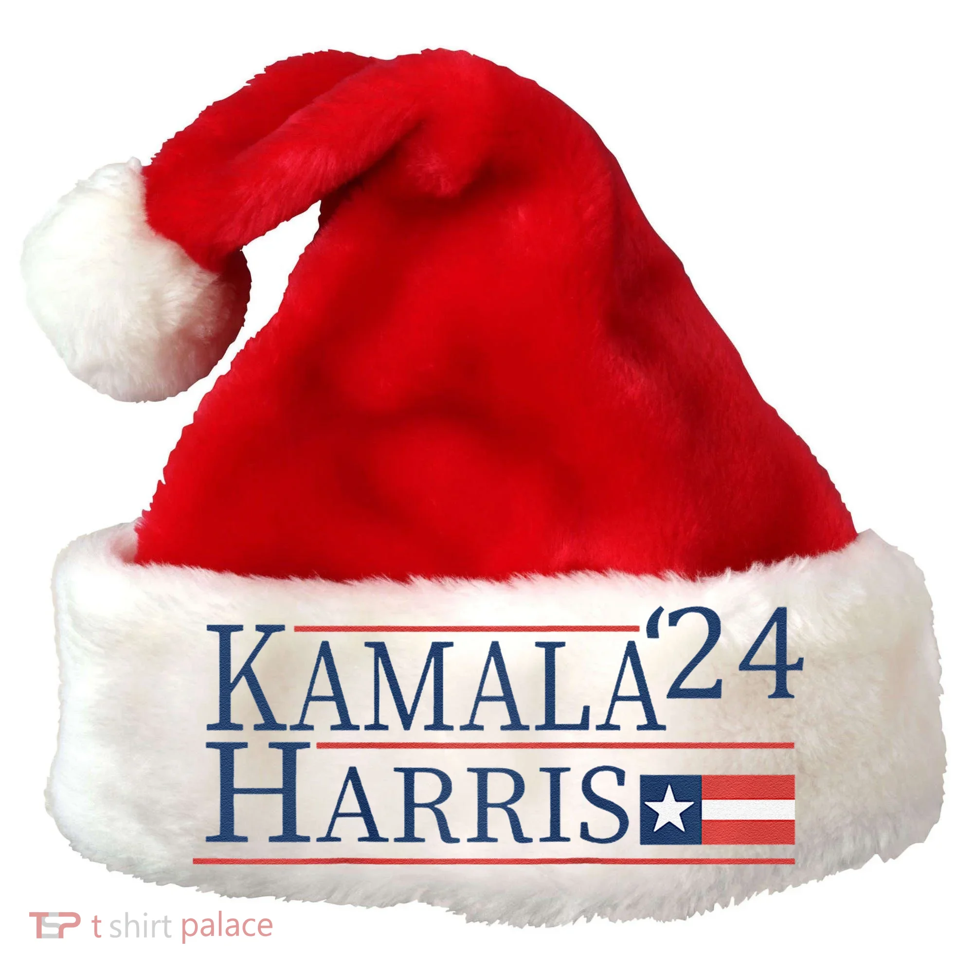 Kamala Harris 2024 Raglan Santa Hat