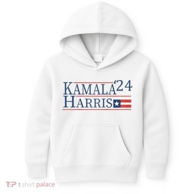Kamala Harris 2024 Raglan Kids Hoodie
