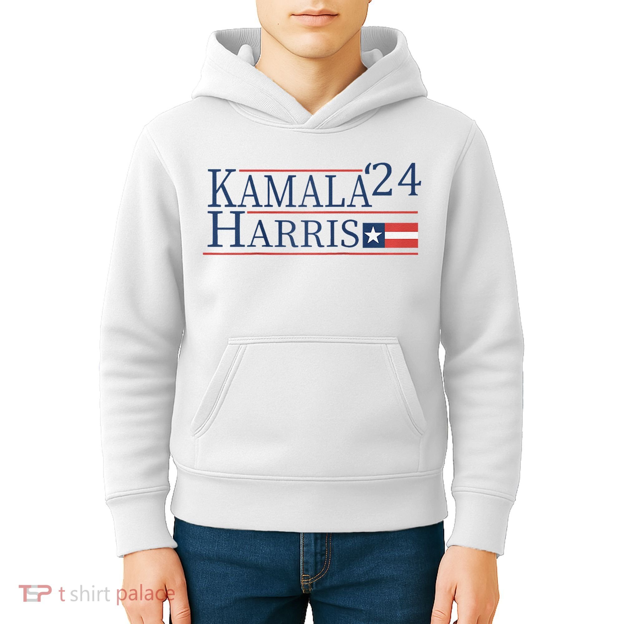 Kamala Harris 2024 Raglan Kids Hoodie