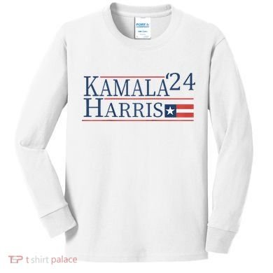 Kamala Harris 2024 Raglan Kids Long Sleeve Shirt