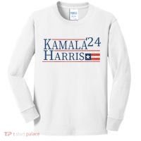 Kamala Harris 2024 Raglan Kids Long Sleeve Shirt thumb 0