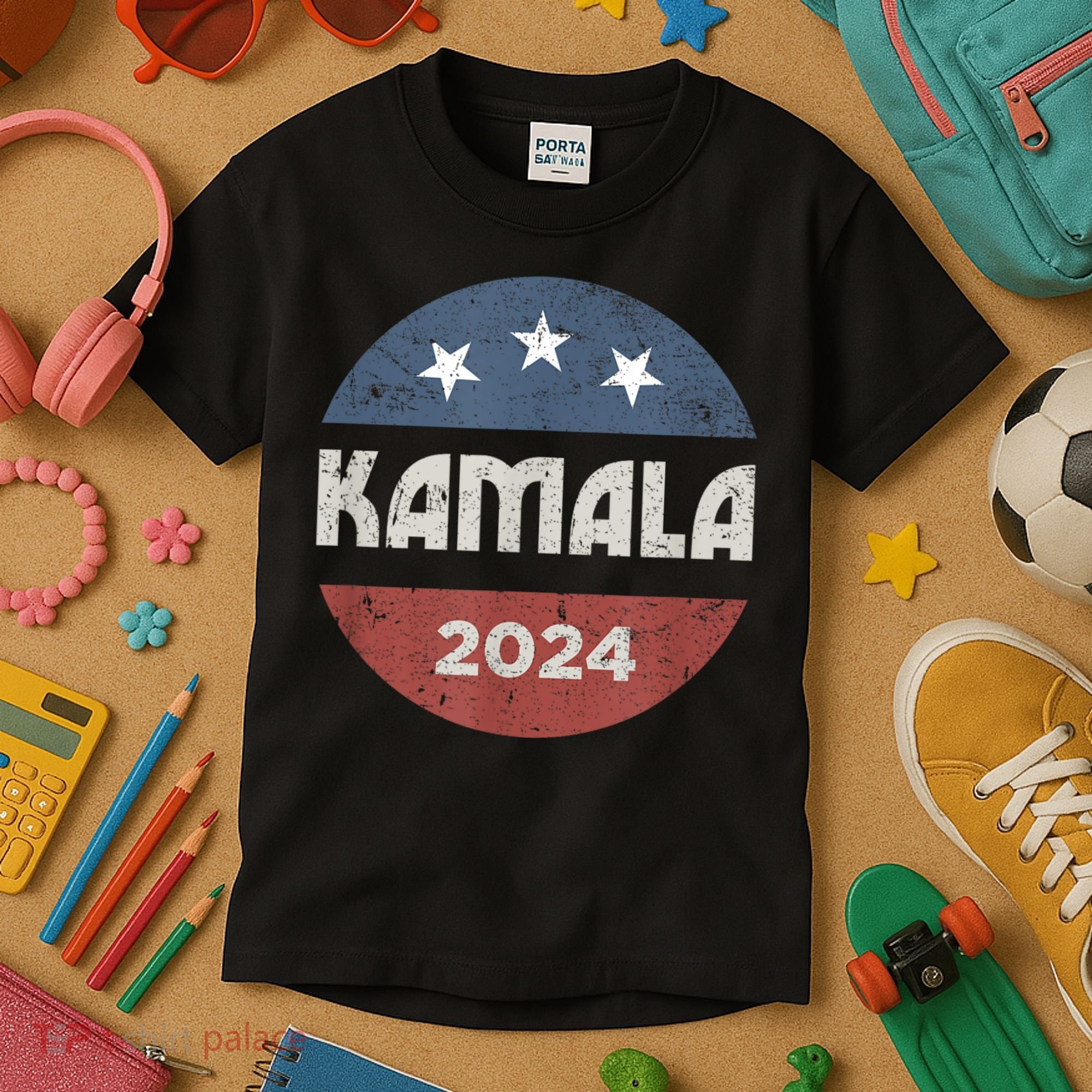 Kamala Harris 2024 For President Campaign Kids T-Shirt