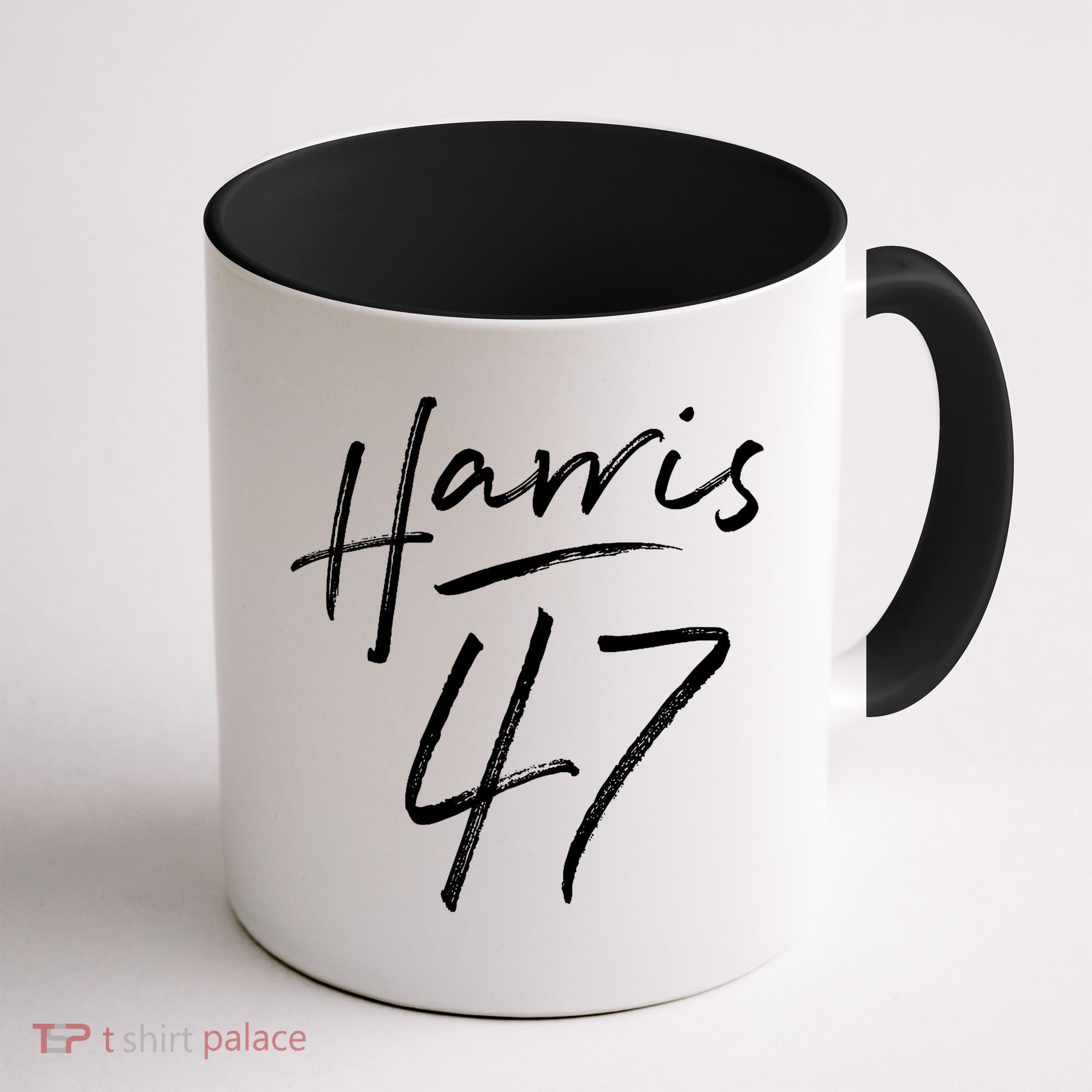Kamala Harris 47 Feminine Script Coffee Mug