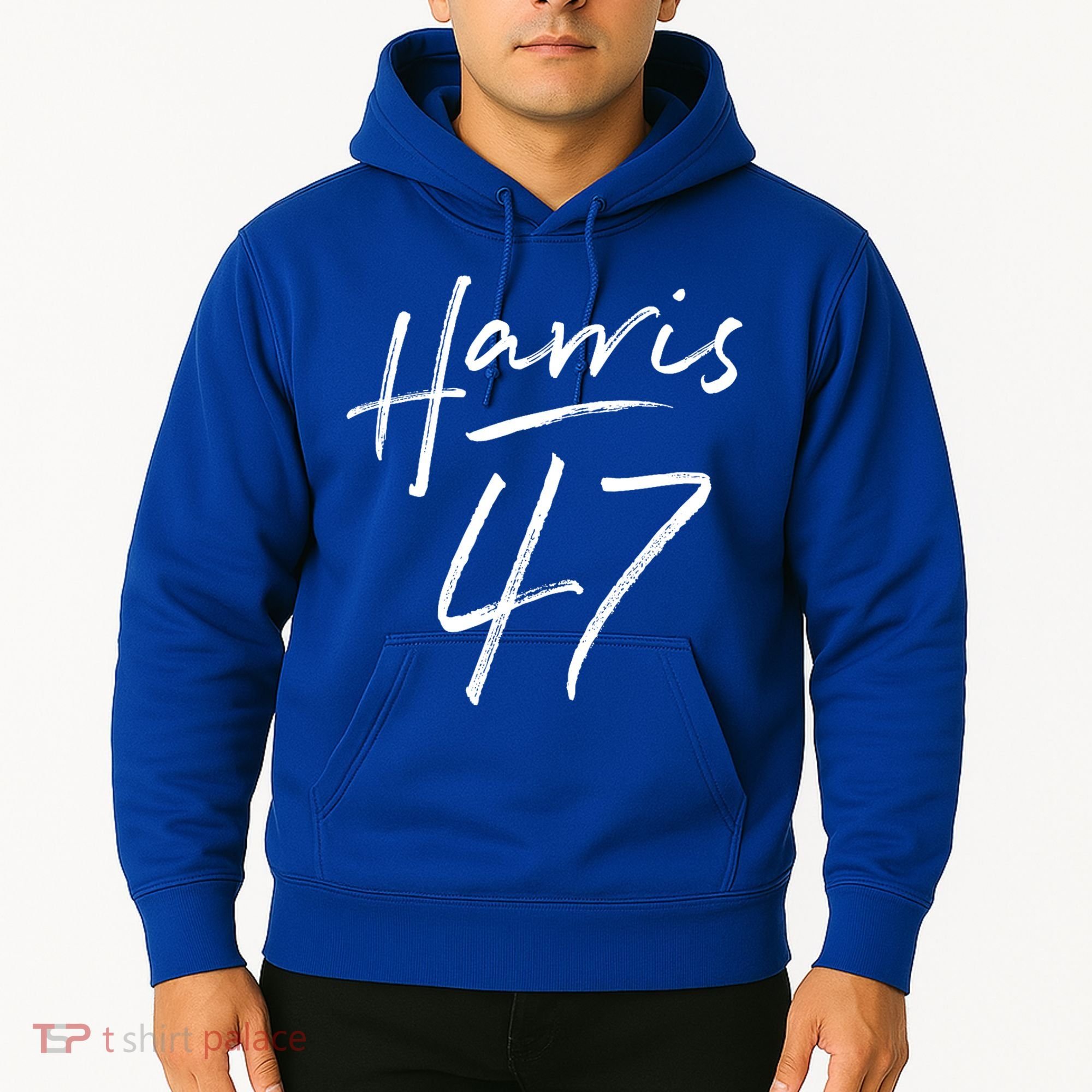 Kamala Harris 47 Feminine Script Hoodie