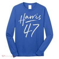 Kamala Harris 47 Feminine Script Long Sleeve Shirt thumb 0