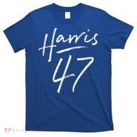 Kamala Harris 47 Feminine Script T-Shirt thumb 0