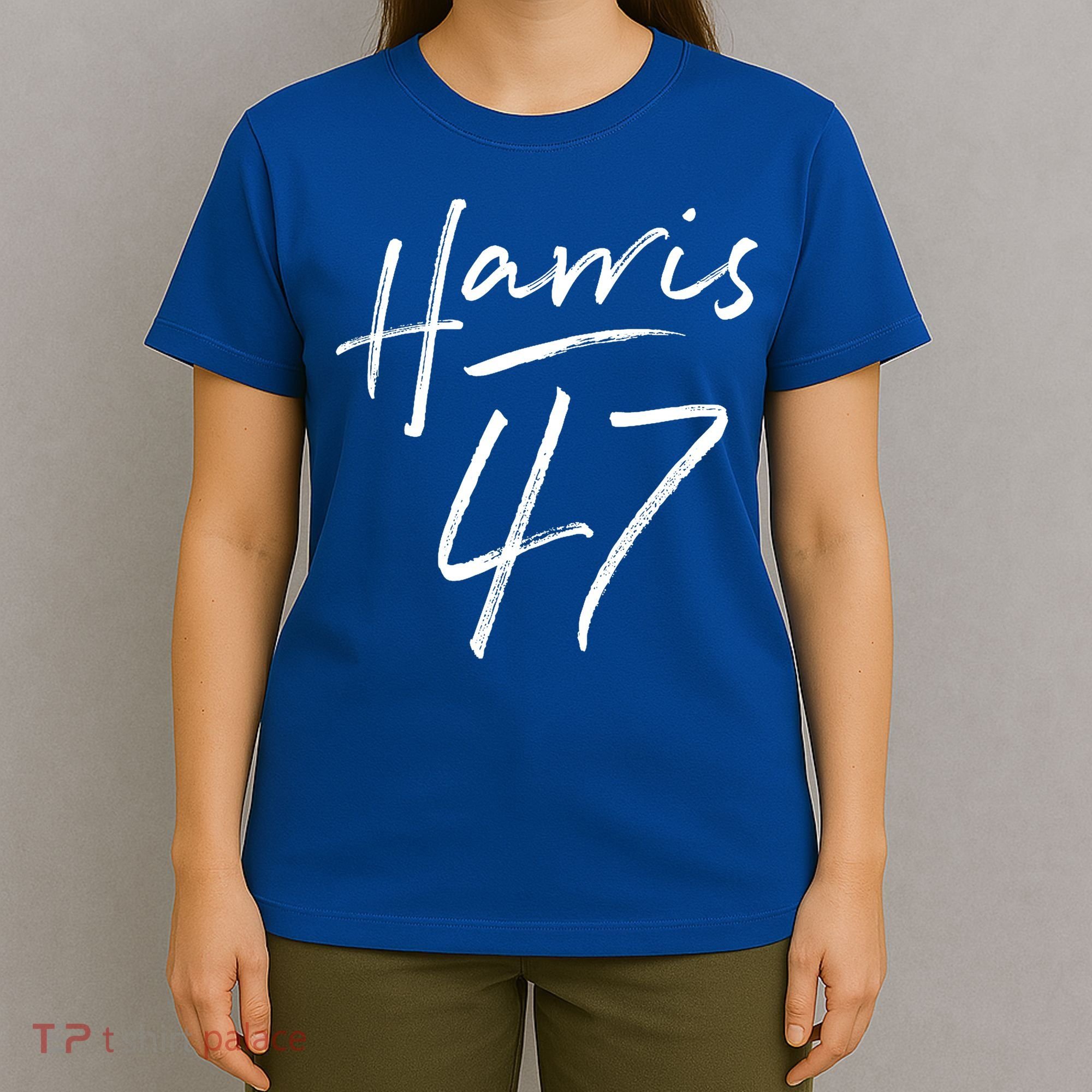Kamala Harris 47 Feminine Script T-Shirt