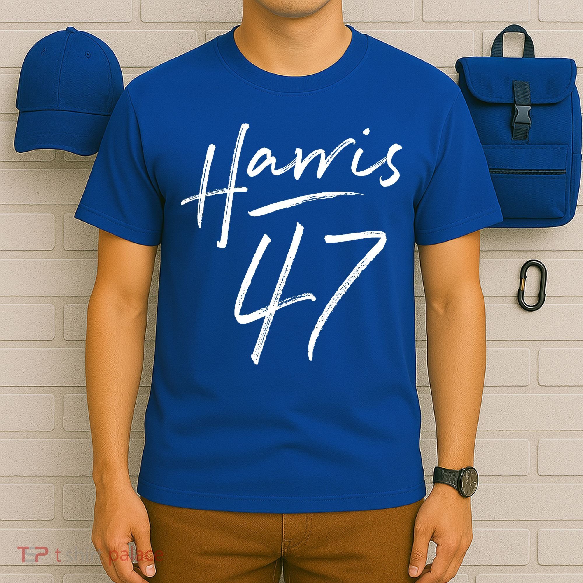 Kamala Harris 47 Feminine Script T-Shirt
