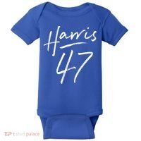 Kamala Harris 47 Feminine Script Baby Bodysuit thumb 0