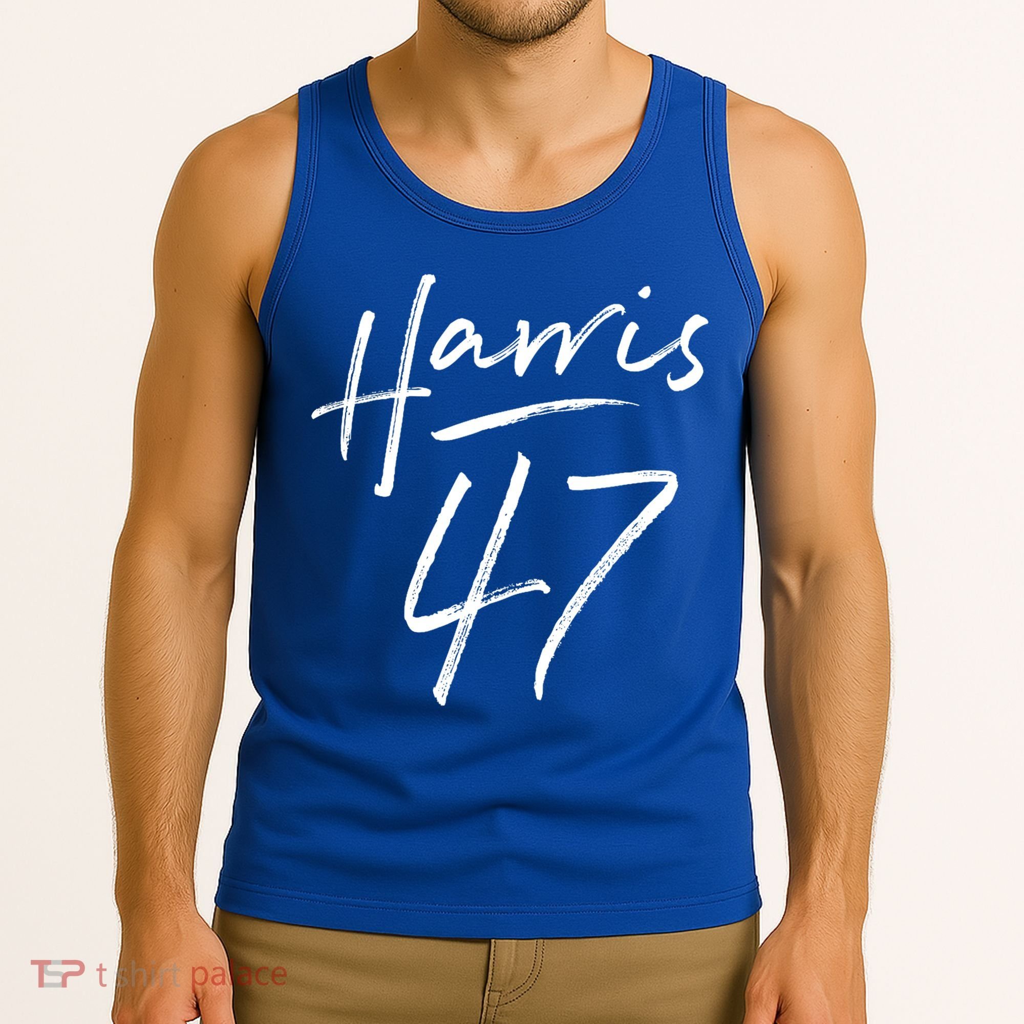 Kamala Harris 47 Feminine Script Tank Top