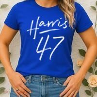 Kamala Harris 47 Feminine Script Women's T-Shirt thumb 2