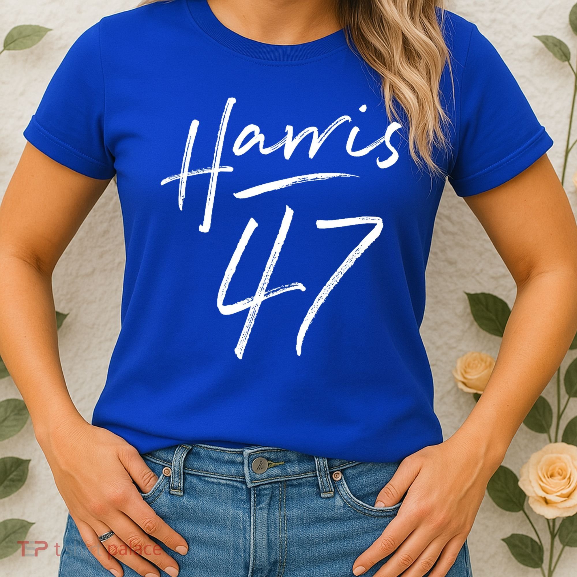 Kamala Harris 47 Feminine Script Women's T-Shirt