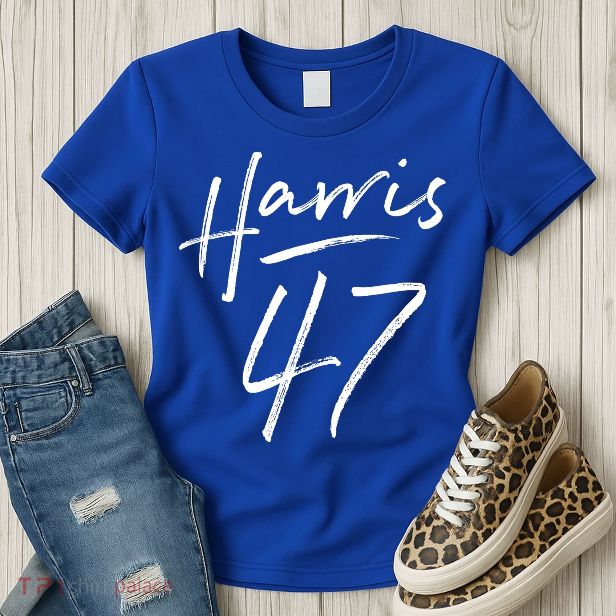 Kamala Harris 47 Feminine Script Women's T-Shirt