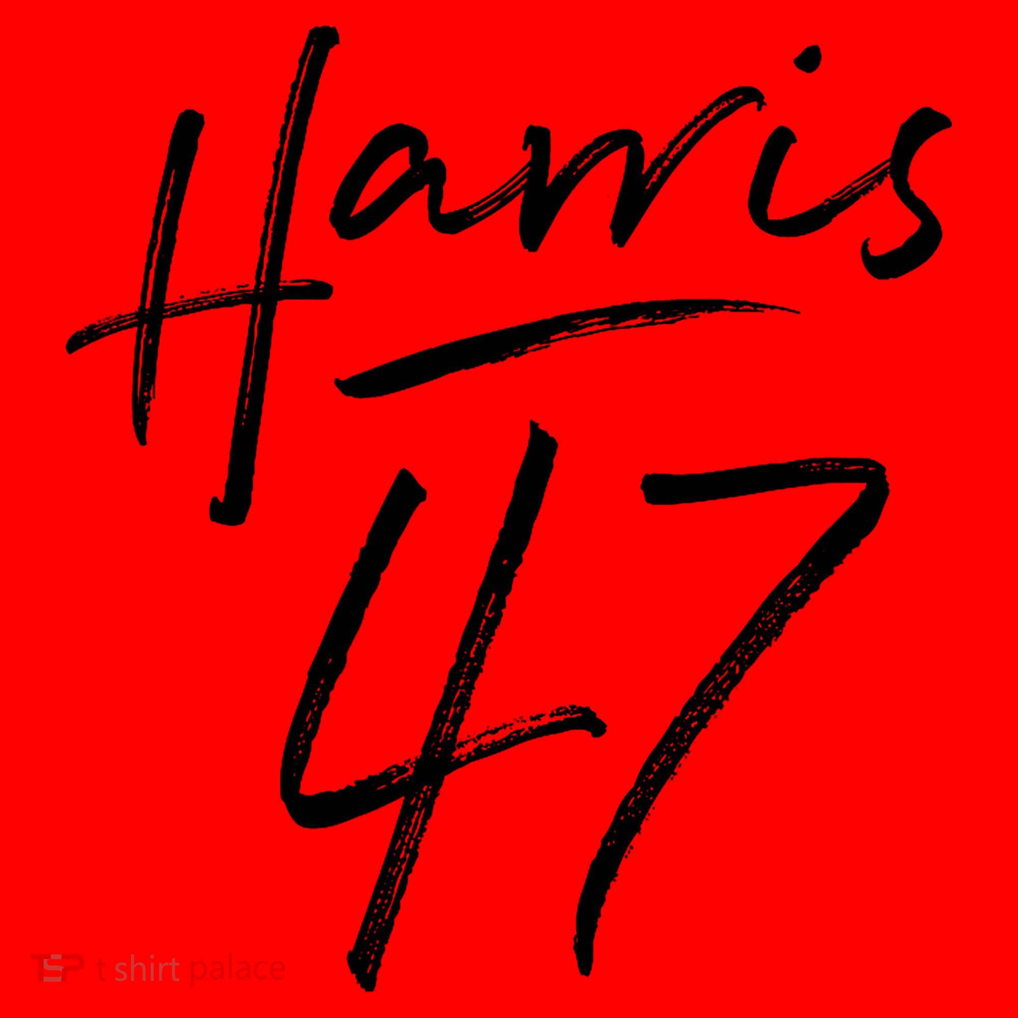 Kamala Harris 47 Feminine Script Santa Hat