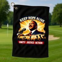 Keep Hope Alive Jesse Jackson Golf Towel thumb 1