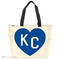 Kc Heart Blue Kansas City Tote Bag thumb 0