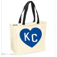Kc Heart Blue Kansas City Tote Bag thumb 2
