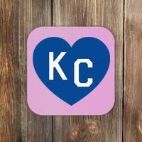 Kc Heart Blue Kansas City Coaster thumb 0