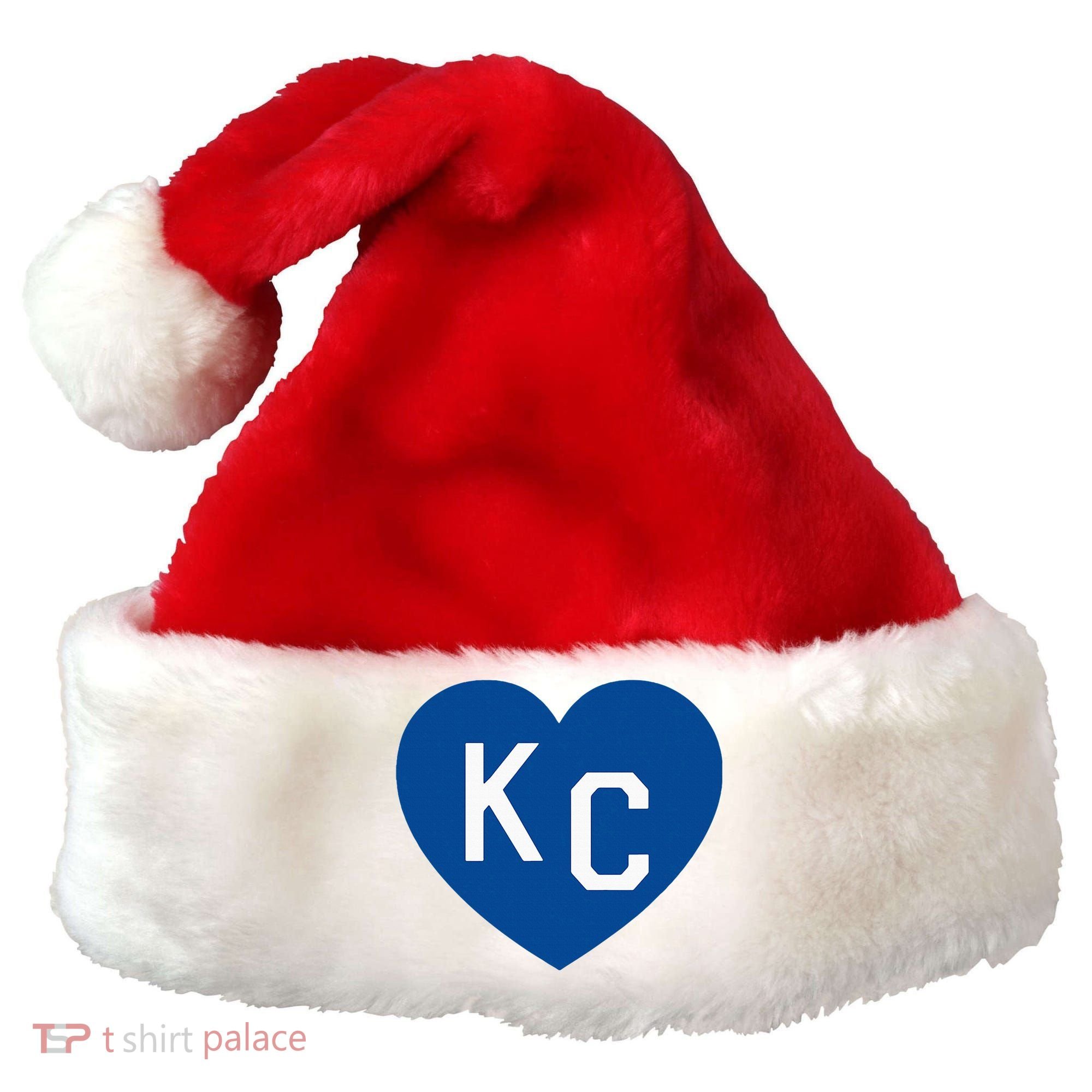 Kc Heart Blue Kansas City Santa Hat