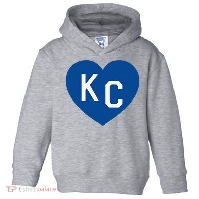 Kc Heart Blue Kansas City Toddler Hoodie