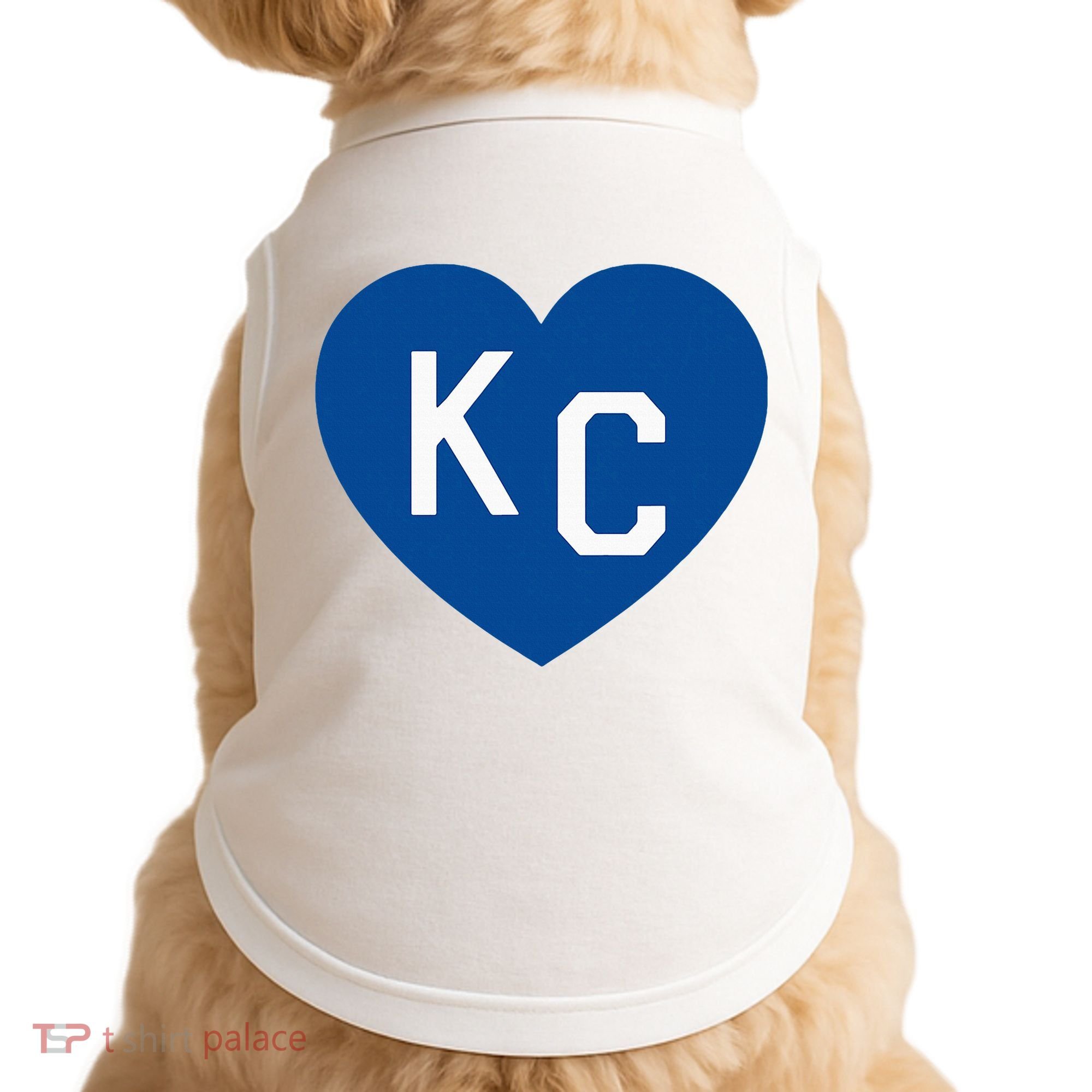 Kc Heart Blue Kansas City Doggie Tank