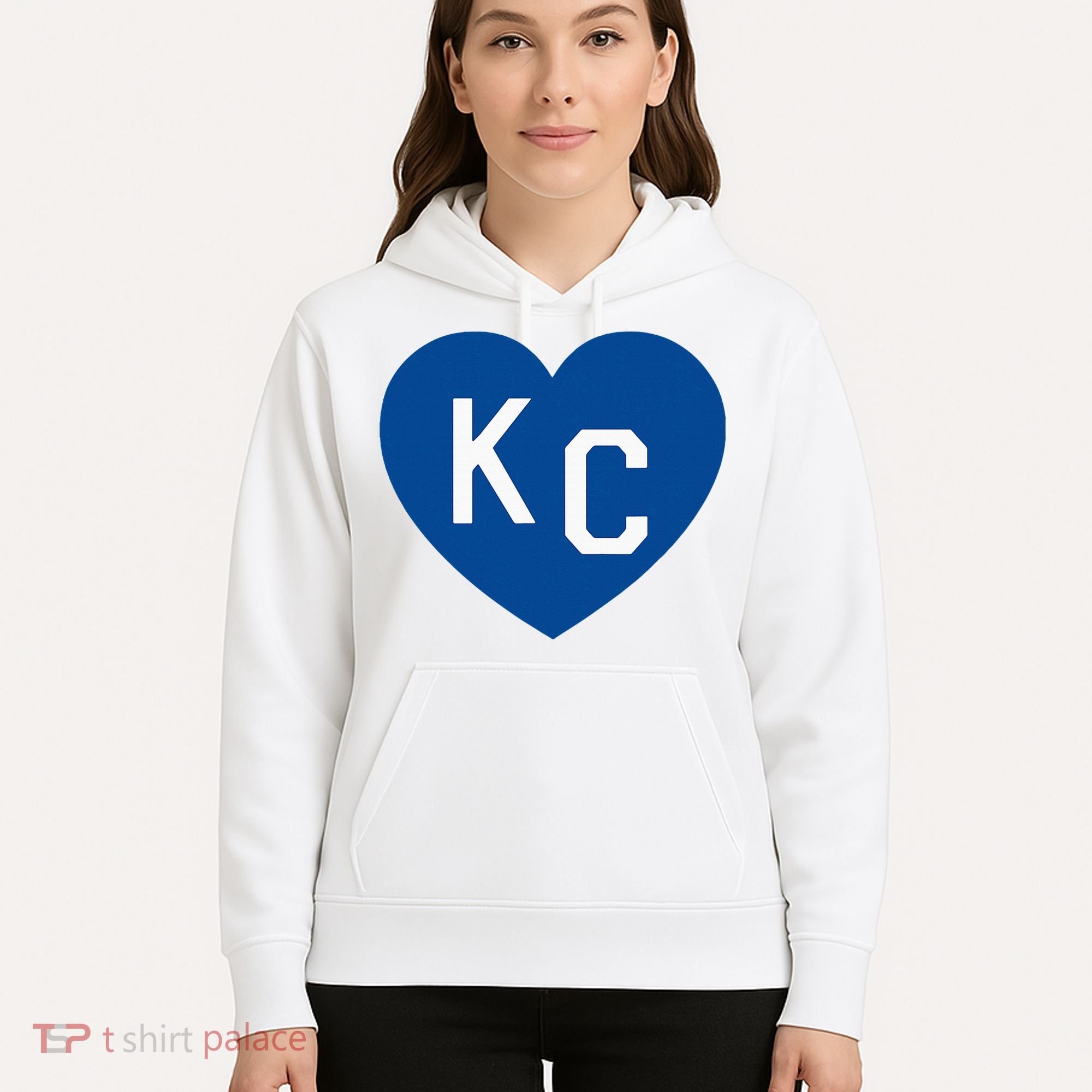 Kc Heart Blue Kansas City Hoodie