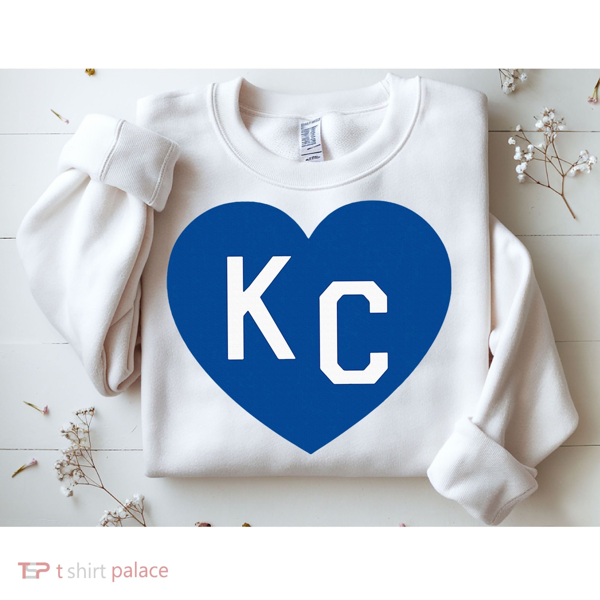Kc Heart Blue Kansas City Sweatshirt