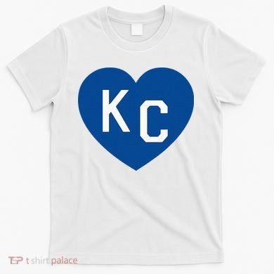 Kc Heart Blue Kansas City T-Shirt