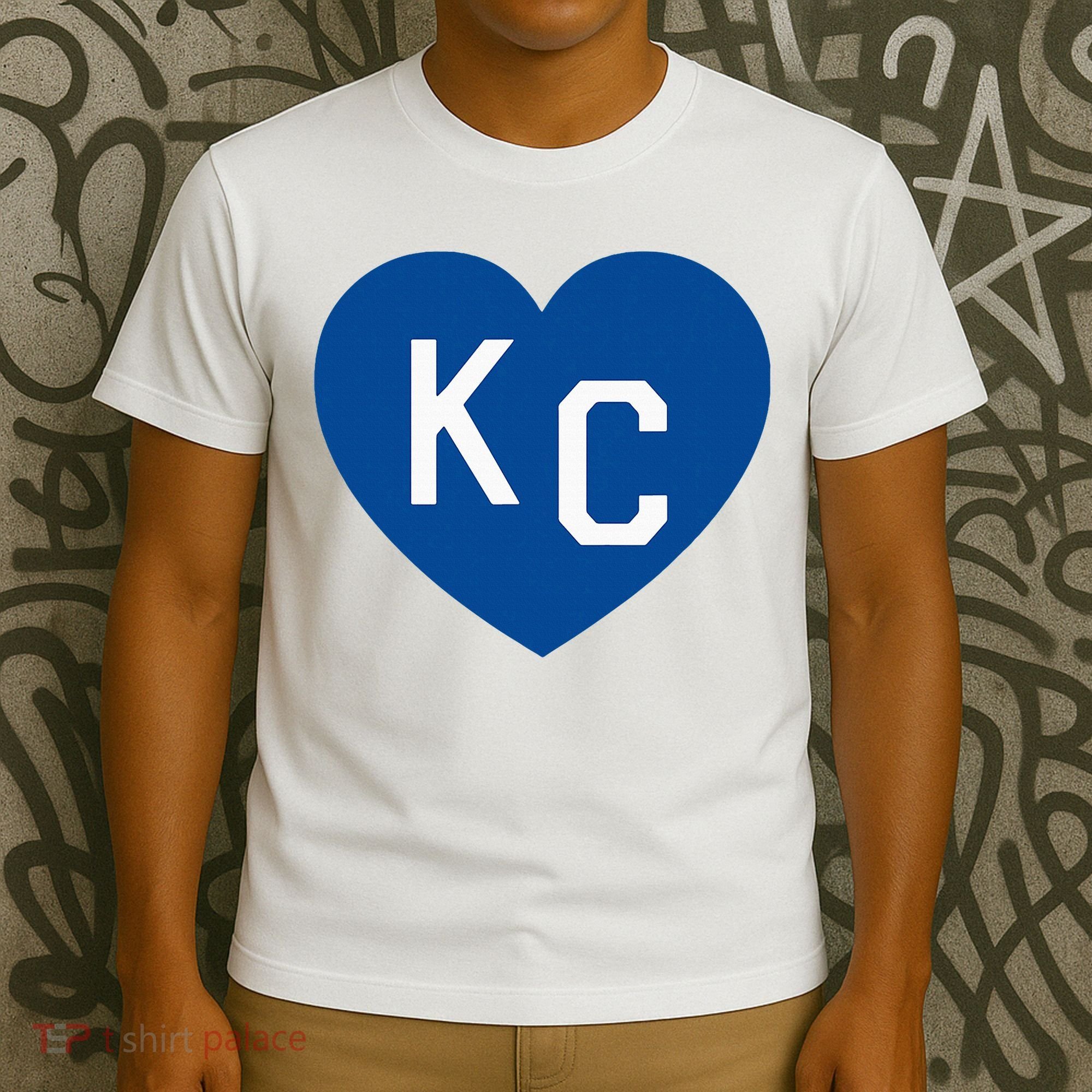 Kc Heart Blue Kansas City T-Shirt