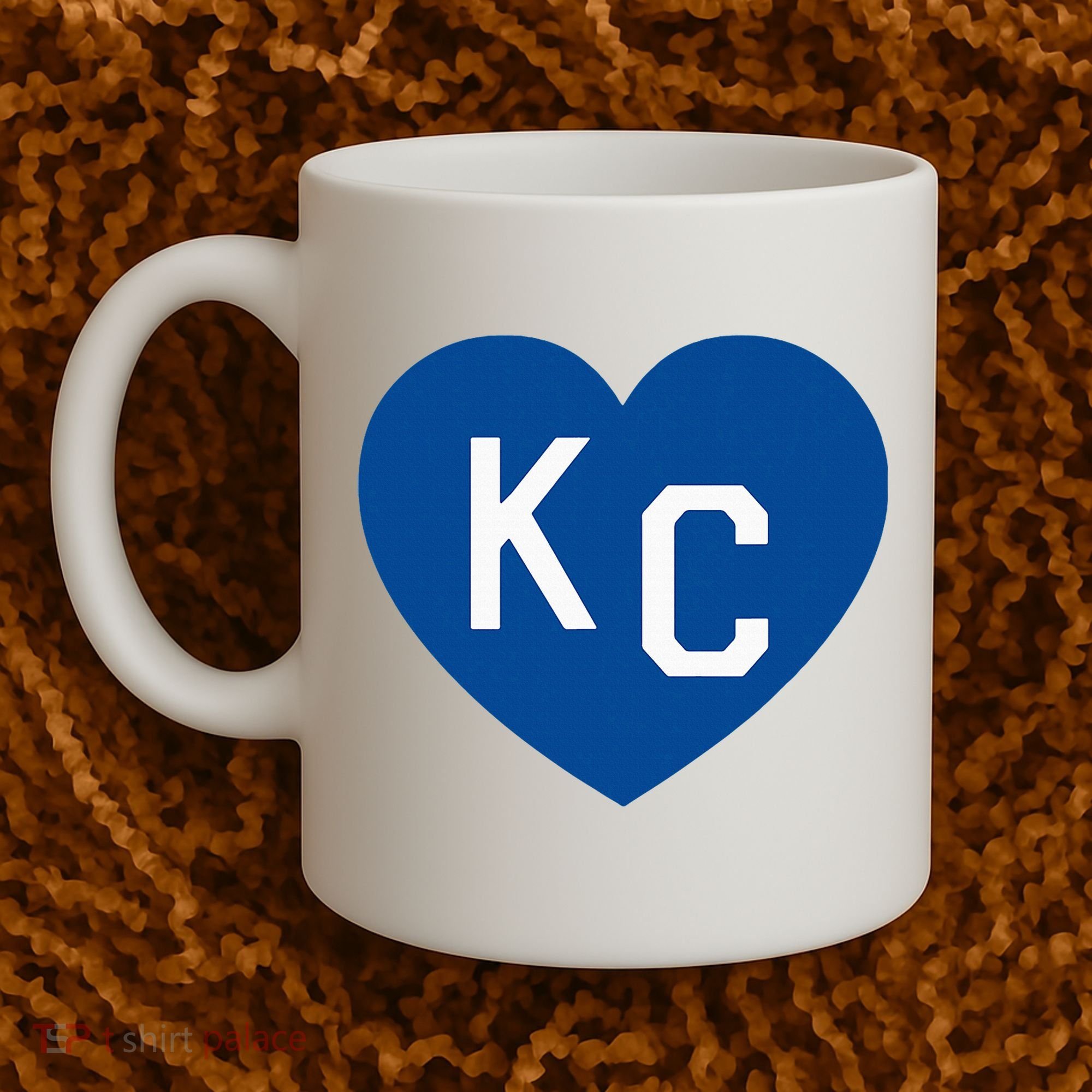 Kc Heart Blue Kansas City Coffee Mug