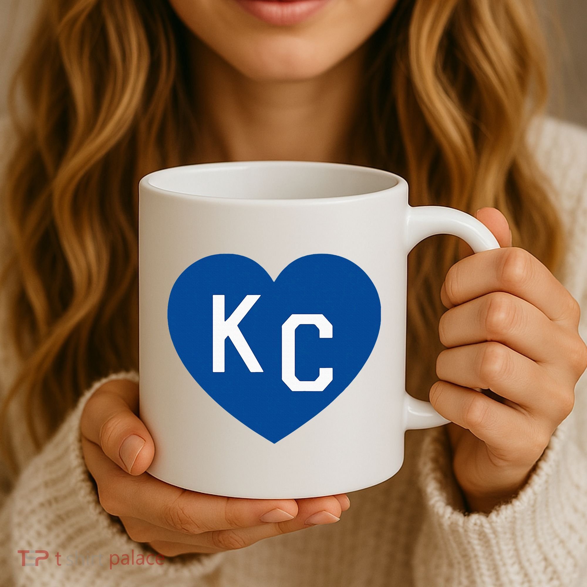 Kc Heart Blue Kansas City Coffee Mug