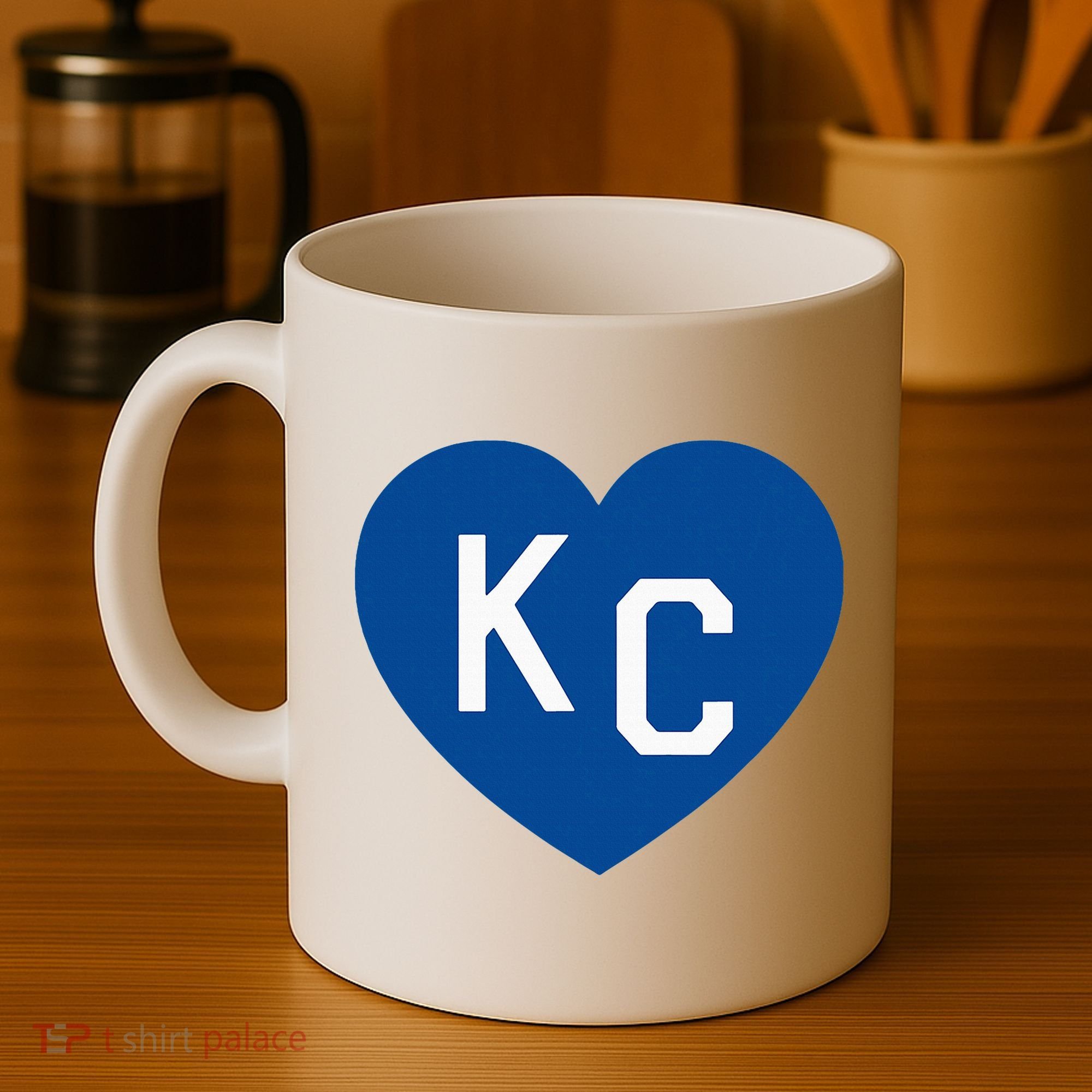 Kc Heart Blue Kansas City Coffee Mug