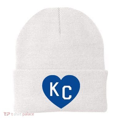 Kc Heart Blue Kansas City Beanie